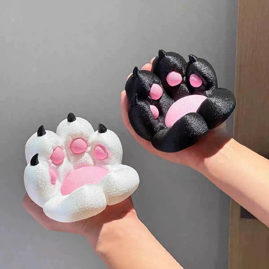 

Cat Paw Phone & Tablet Stand: Cute, Durable Desktop Holder for Binge-Watching in Dorms and Bedrooms. Colorful + Pink Palm