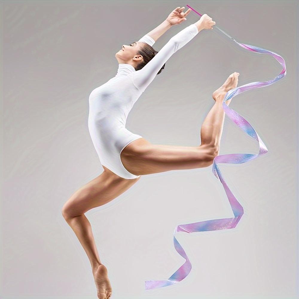 2-Pack Gymnastics Ribbons Dance Ribbons Children's Silk Scarves Dance Ribbons Hand-Held Streamers Dance Props Gymnastics Performance Professional