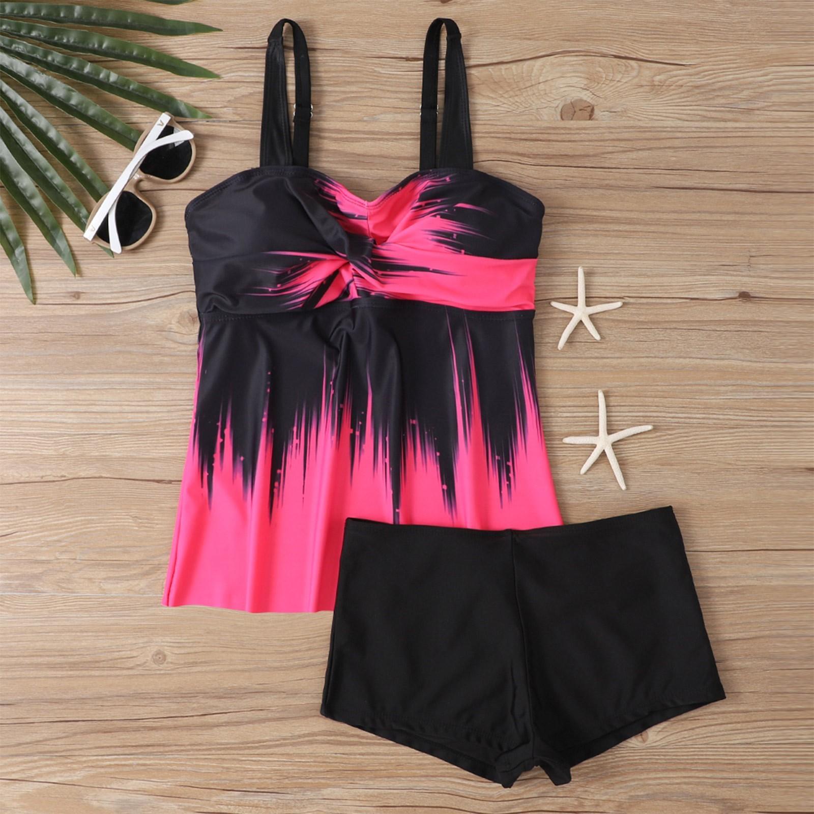 

Женский сексуальный тонкий купальник с бретельками и разрезом на бретельках плюс размер купальника (Набор из двух частей) XXXXL