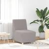 Modular Armless Sofa Light Gray Wool Like Fabric