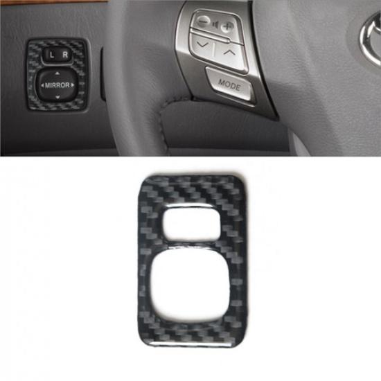 Carbon Fiber Power Rearview Mirror Switch Cover Trim For Toyota Camry 2007-2011