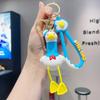 Exquisite Workmanship Keychain Cute Duck Design Keychain with Telescopic Lanyard Cartoon Charm Keyring for Backpack for Kids