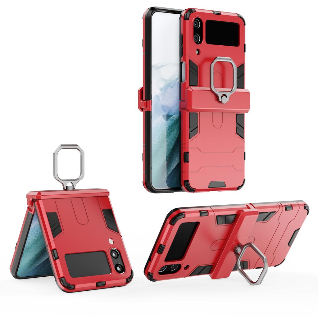 Metallring Kickstand Cover Case für Samsung Galaxy Z Flip4 5g Flip 4 Zflip4 Anti-Drop Präzise Ausschnitt Abdeckung für Samsung Z Flip4