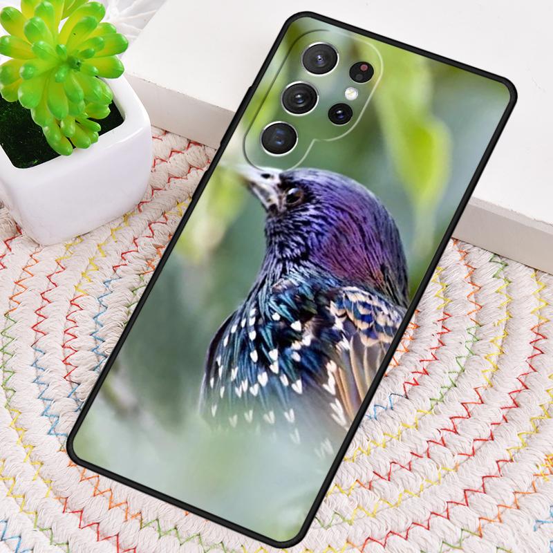Garden Birds Starling Silicone Phone Case For Samsung Galaxy Note 10 Pro S26 S25 S24 S23 S22 S21 Plus S25Ultra Capa Cover