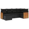VidaXL Garden Lounge Set with Cushions 6 Pcs, Patio Sofas, Furniture Set, Outdoor Terrace Furniture, Black 3260256