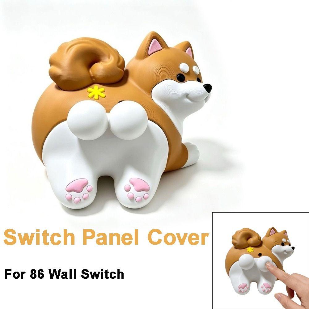 86 Wall Switch Wall Switch Plate Dog's Butt Creative Switch Ornament  Wall Switch Decor