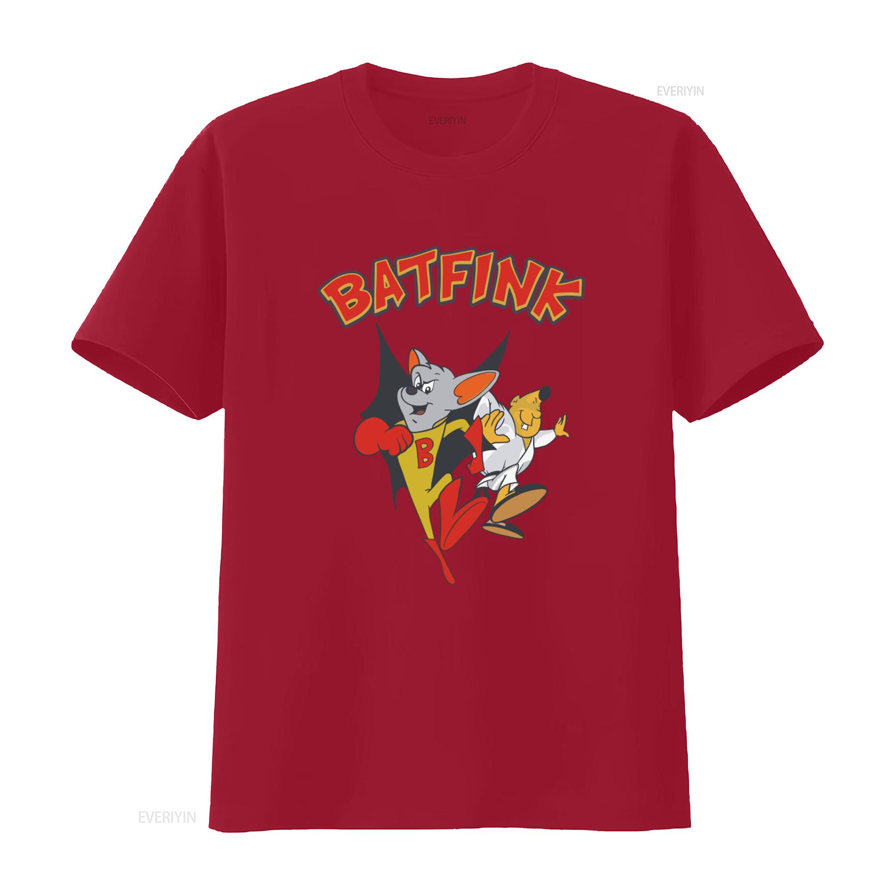 BATFINK Saturday Morning Cartoon T Shirt for Cereal Fans Bat Fink Karate Design vintage Washed Breathable designer clothes S