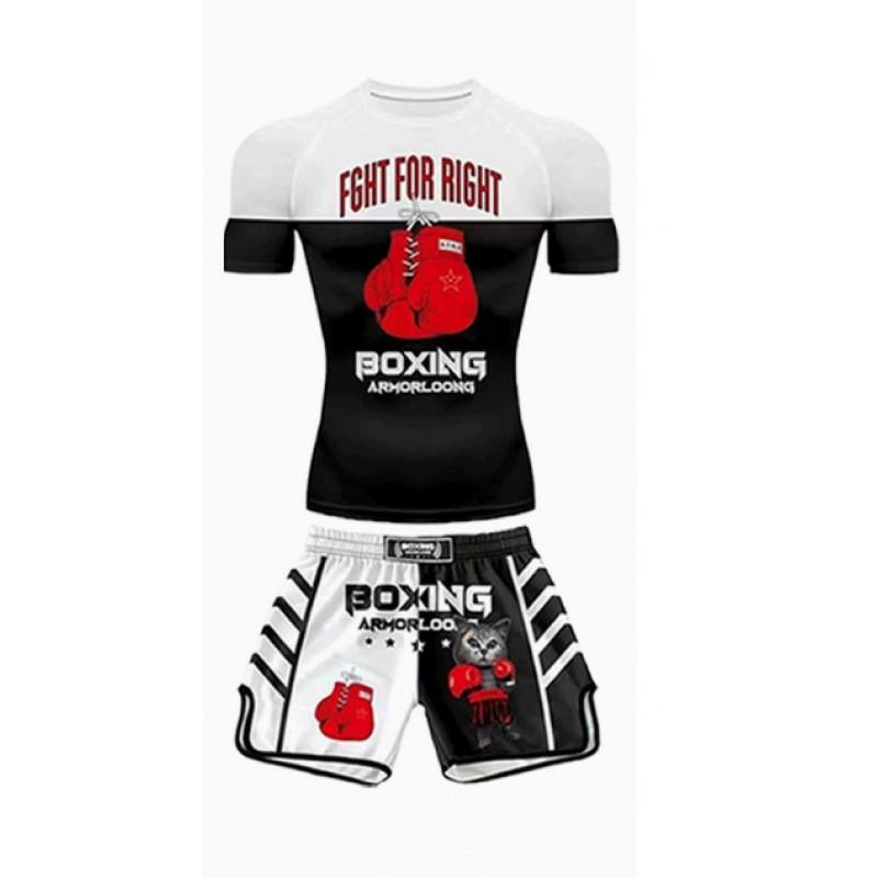 Martial Arts Training Suit Adults Kids Muay Thai Sanda Fighting Boxing Practice Gear