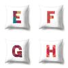 Polyester Pillowcase Home Geometric Striped Print Pillowcase 26 English Letter Cushion Cover