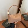 Solid Colors Hasp Suede Sewing Thread Retro Women's Shoulder Bags 2026 High Capacity Casual Versatile Casual Sweet Tote Bags