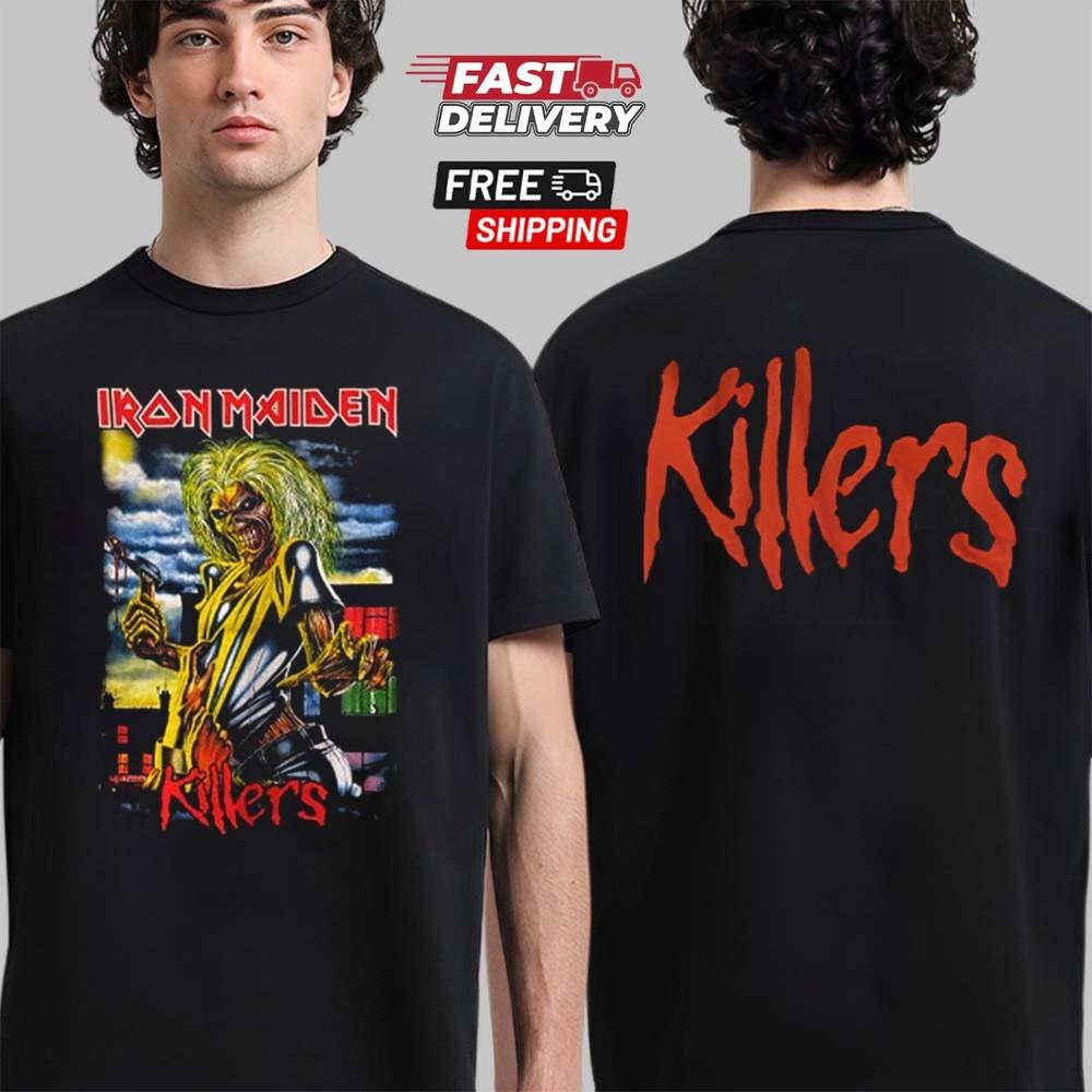 Iron Maiden Killer Hard Rock Black Two Sided T-Shirt, Gift for Family Metal Fans Unisex T-Shirt