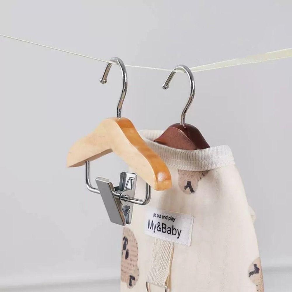 with Clip Kids Hanger Solid Wood Mini Hanger New Coat Hanging Rack