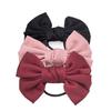 Korean Retro Satin Large Bow Elastic Hair Tie – Multi-Color Versatile Hair Accessory for Girls