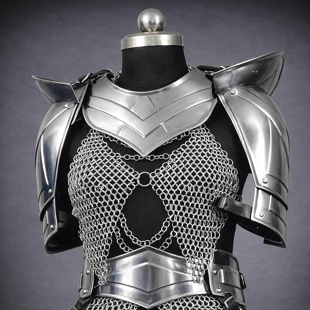 Armatura da Cavaliere Medievale per Dama Coraggiosa Set Costume da Guerriera Femminile Acciaio Fatto a Mano LARP Cosplay Fiera Rinascimentale Regalo