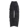 Cargo Jeans Women Blue Black Denim Parachute Pants Woman Fashion High Waist Baggy Pants Streetwear Trousers
