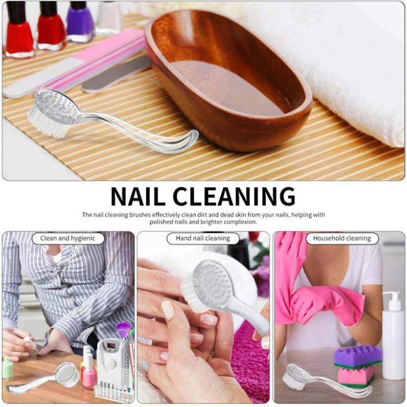 Soft Nail Dust Brushes Long Handle Nail Brushes Makeup Manicure Dust Remover Brush Makeup Acrylic UV Gel Nails Products