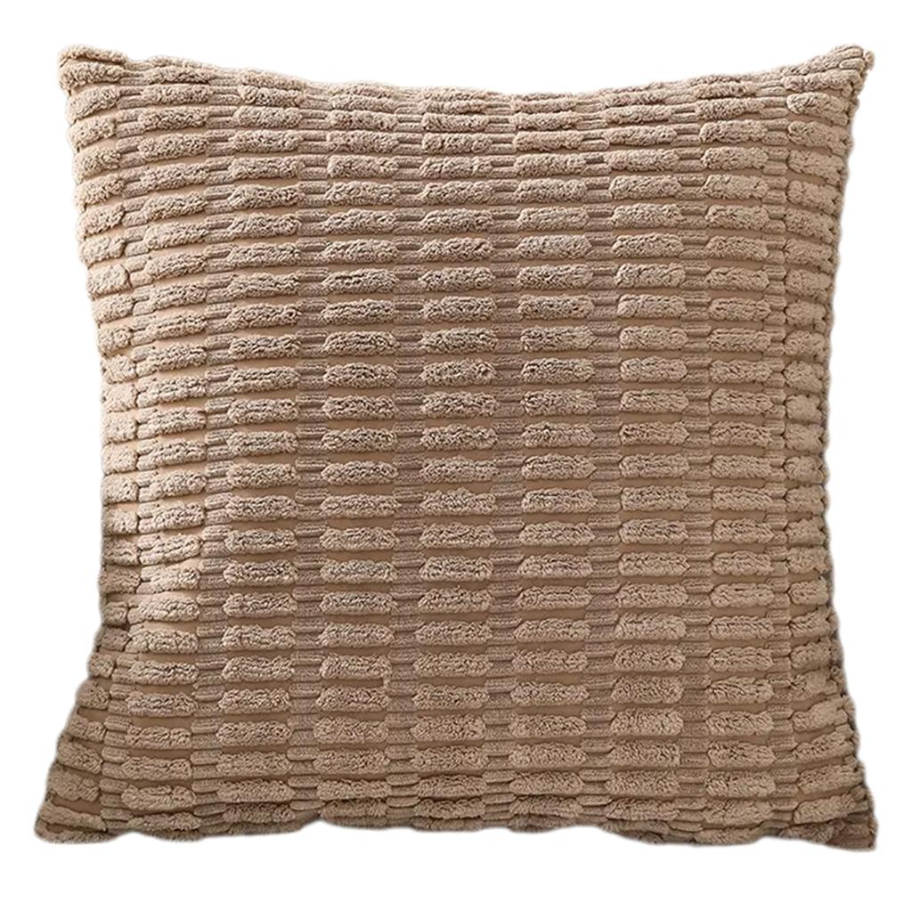 Durability Corduroy Cushion Cover with Invisible Zippered Close Enhances Any Decors Styles Standard Size 45x45cm