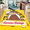 1pc Curious George (4) Design Area Rug - Non-Slip, Soft & Cozy Floor Mat for Living Room, Bedroom, Office - Indoor/Outdoor Decorative Carpet
