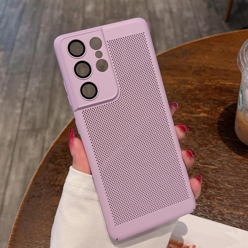 Applicable to Samsung S11UItra breathable heat dissipation grid mobile phone case S11 matte lens all-inclusive NOTE11 hard case