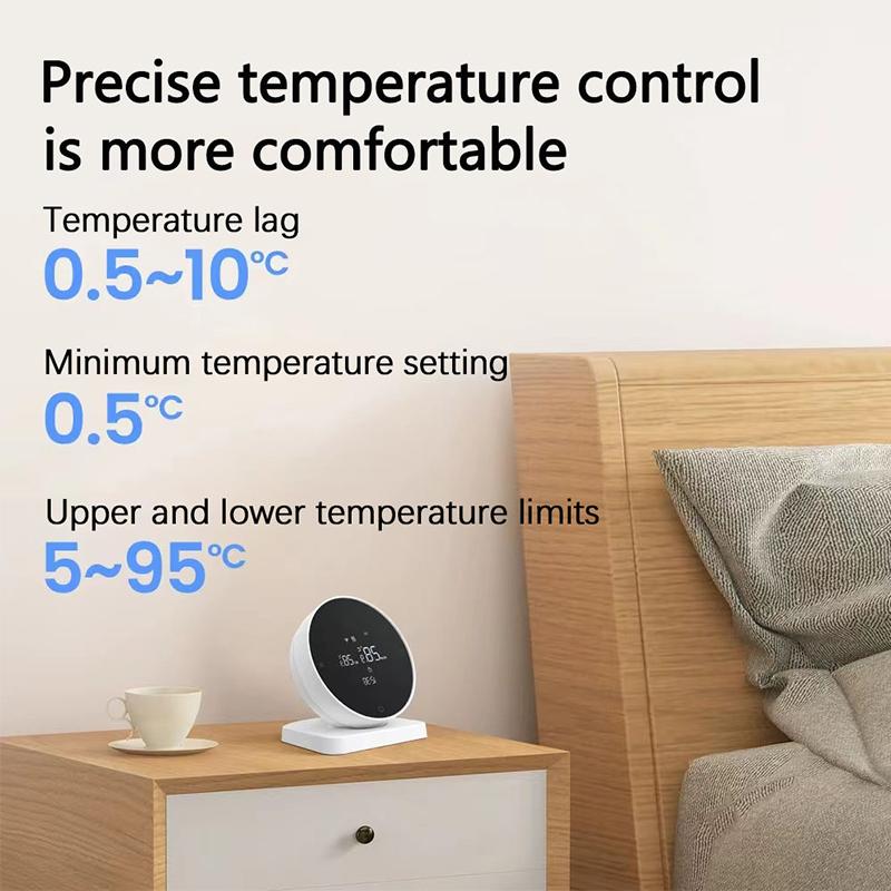 DE Stock Smart Home System Smart Thermostat Tuya RF433 Control Gas Boiler Heating Panel with RF Receiver Hub Support Google Home