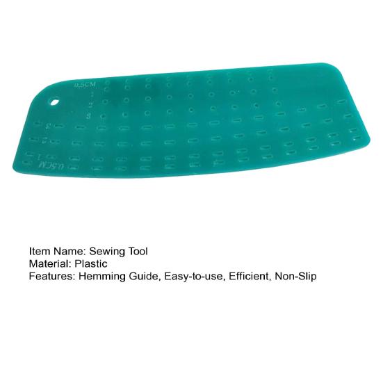 2 Pcs Hot Hem Ruler Fabric Ironing Heat-Resistant Hemmer with Scale Non-Slip Hemming Template for Clothes Steam