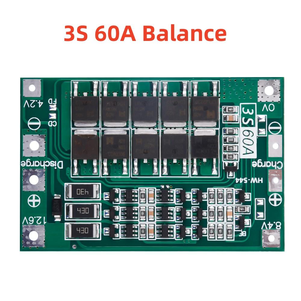 3S 4S 40A 60A Li-ion Lithium Battery Charger Protection Board 18650 BMS For Drill Motor 11.1V 12.6V/14.8V 16.8V Enhance/Balance