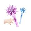 Princess Snow Wand Toy Fairy Girls Glowing Wands Christmas Halloween Children Toys Snowflake Light Sound Sticks Kid Cosplay