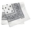 Trifong bandana white paisley handkerchief adult stylish 100% cotton cashew pattern men's unisex white 55cm x 55cm KC-D