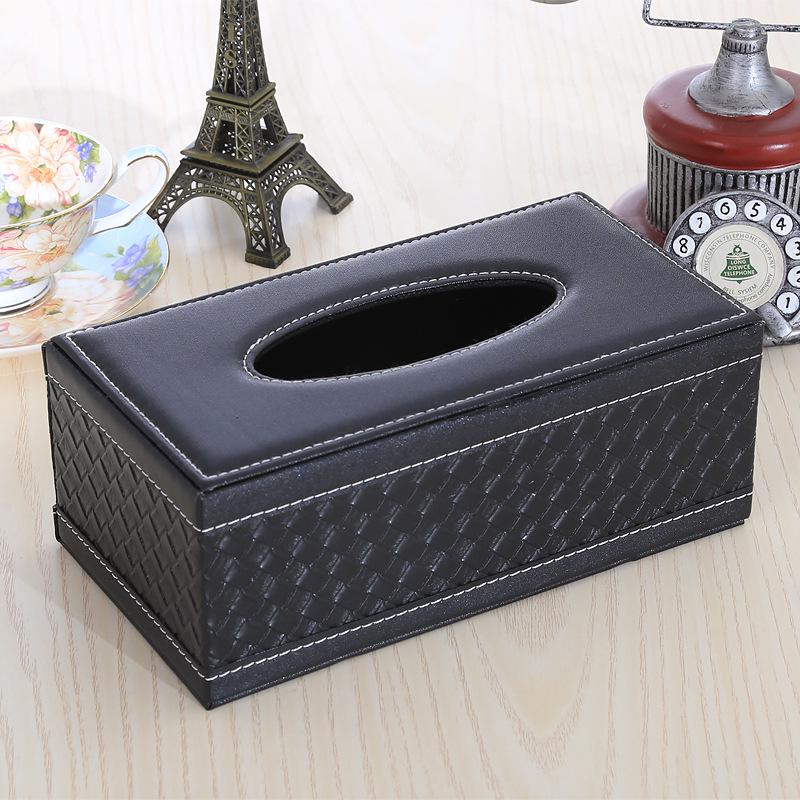Simple PU Leather Tissue Box for Home, Hotel, or KTV with Custom Logo