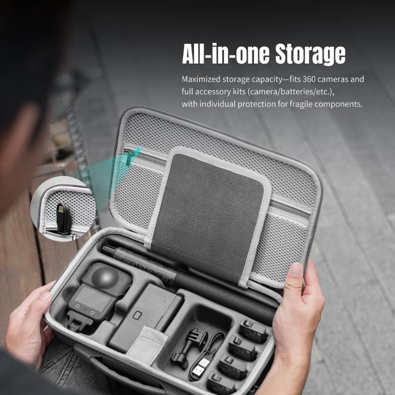 Shockproof Camera Accessories Organizers PU Material Portable Travel Storage Solution