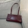 Genuine Leather Leather Bag For Women Fashion Shoulder Underarm Bag Split Leather Red Ladies Soft Handbag Luxury Desig