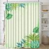 Santa Claus the Pine Tree washable Dirt-Resistant Shower Curtain Shower Head waterproof Polyester Bath Curtain For Home Decor