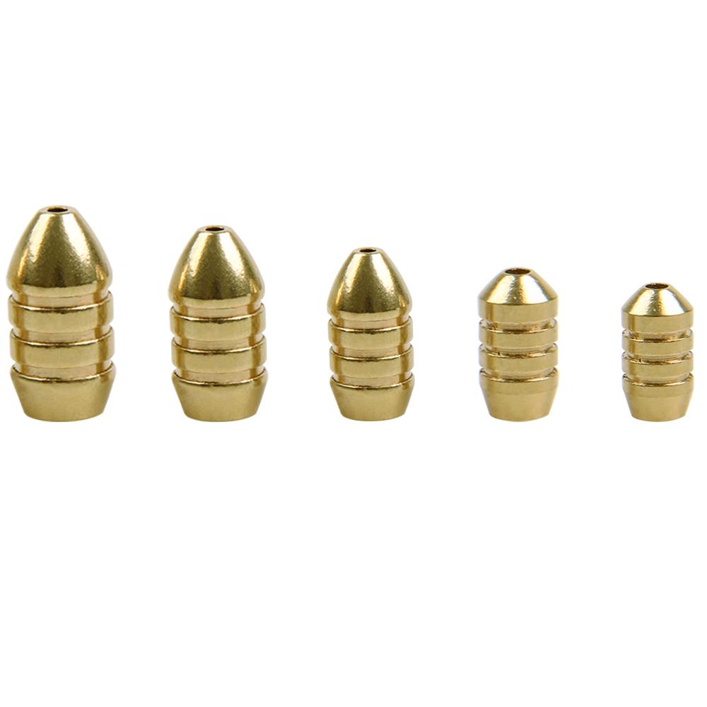 

5 шт. латунных рыболовных грузил в форме пули, медные грузила, джиг-крючок, вертлюжок с кольцом-коннектором, рыболовные снасти и инструменты для техасской оснастки