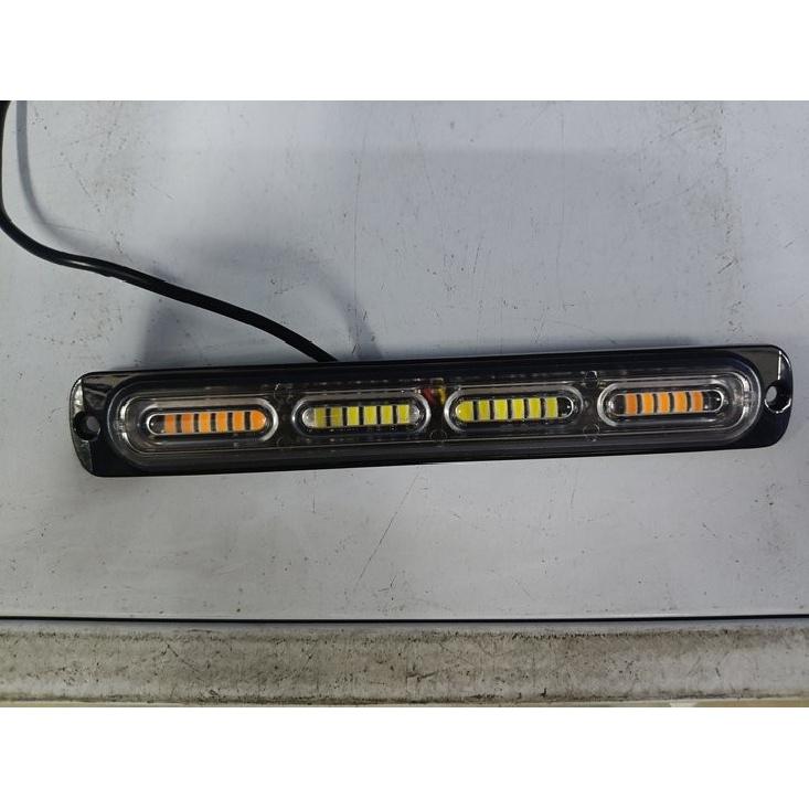 Yellow and White Car LED Light Flashing and Constant Waterproof Rating IP65 White + Yellow