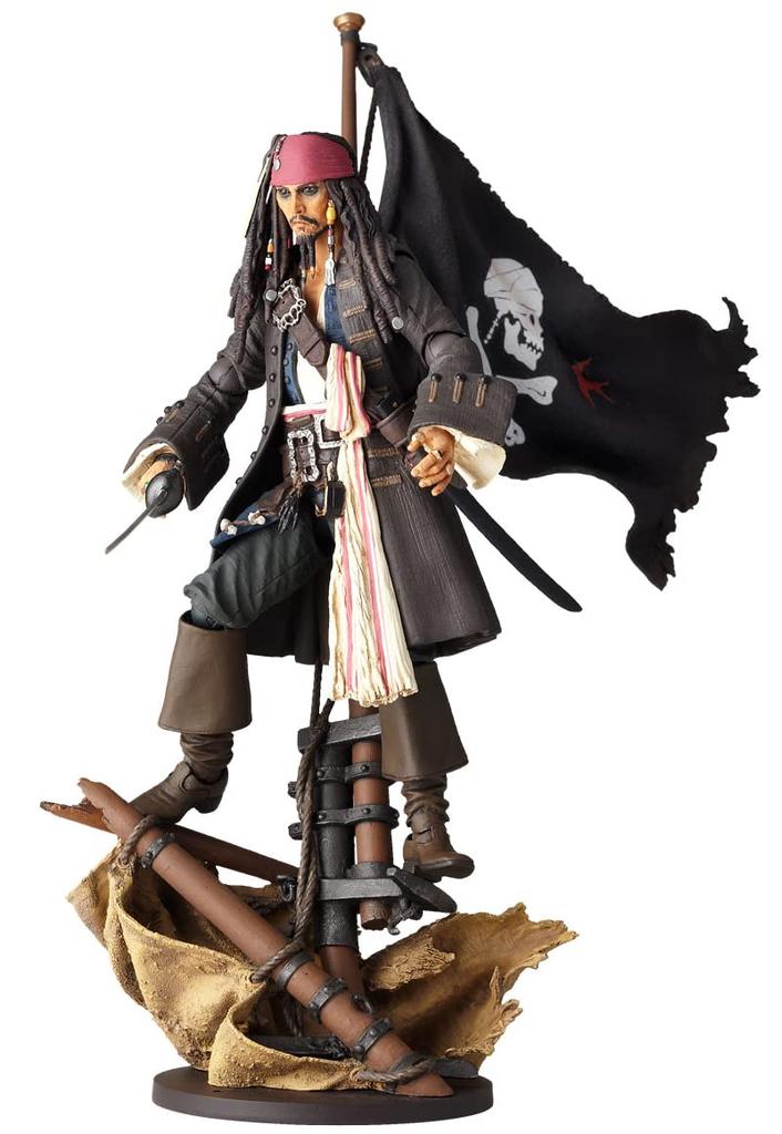 Revoltech Pirates of the Caribbean Jack Sparrow Høyde 135 mm malt bevegelig figur ca.. Ikke-skala PVC og ABS