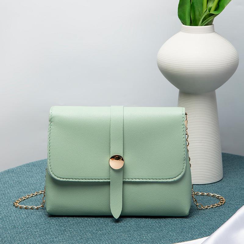 2022 Cute Ladies Bag Sweet Pu Shoulder Crossbody Bag Candy Color Mini Square Bag
