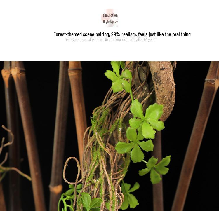 Artificial Green Plant Vines for Indoor Decoration - Forest Style Biomorphic Landscaping Tree Vines