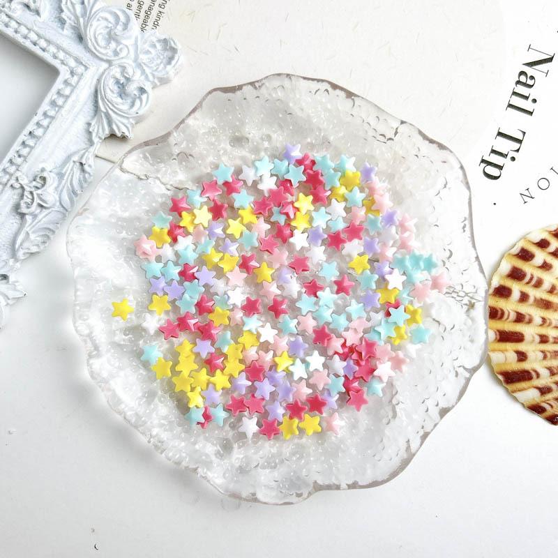 New Nail Art Resin Star Moon Ornaments Mini Small Macaron Nails DIY Phone Case Decoration