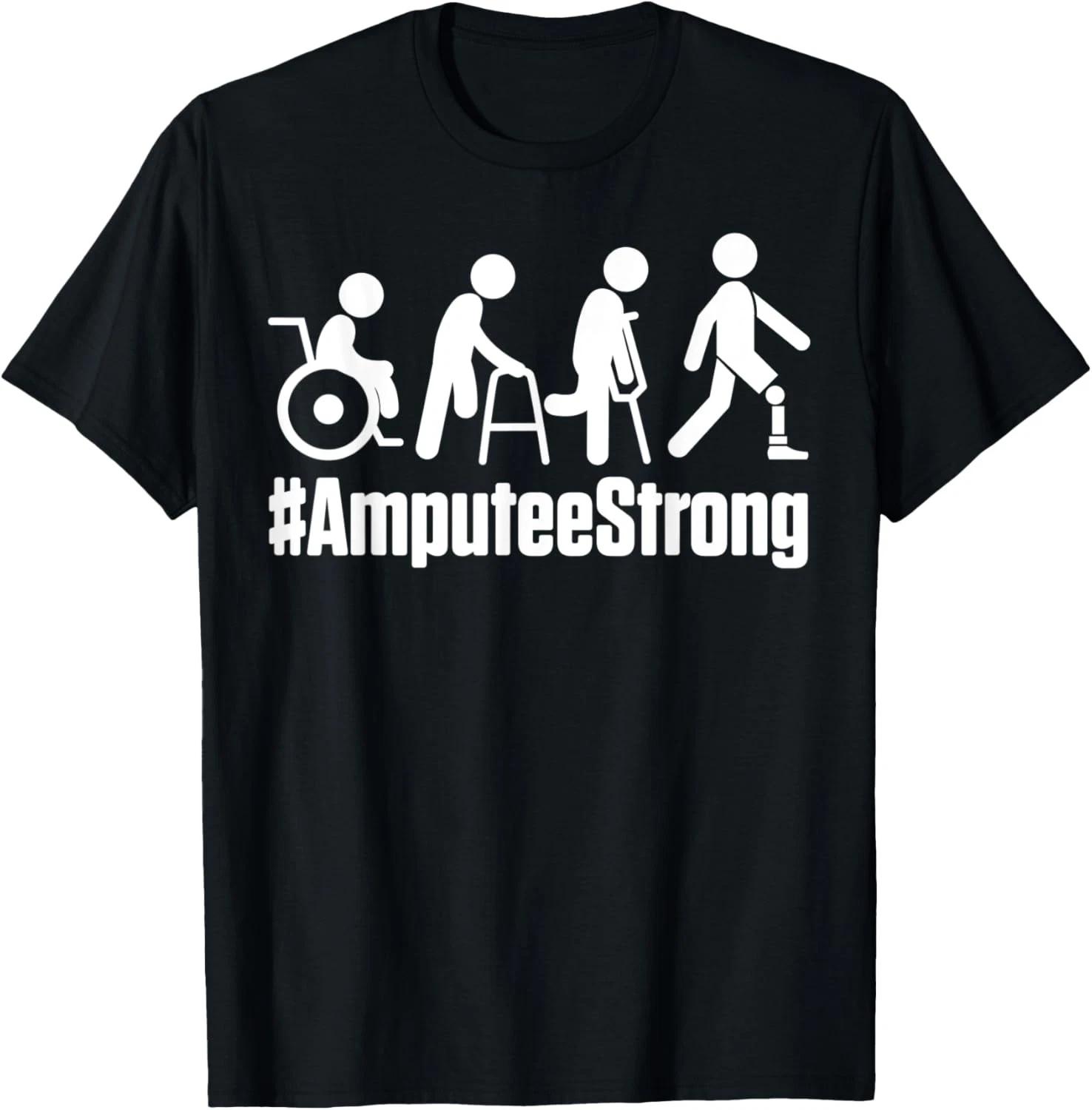 

Amputee Humor Strong Leg Arm Funny Recovery T shirt S