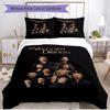Set copripiumino 3 pezzi (1*Copripiumino + 2*Federe, Senza Nucleo), Set Biancheria da Letto Morbido Stagione Unica con Stampa The Vampire Diaries, Regalo Decorazione Camera da Letto