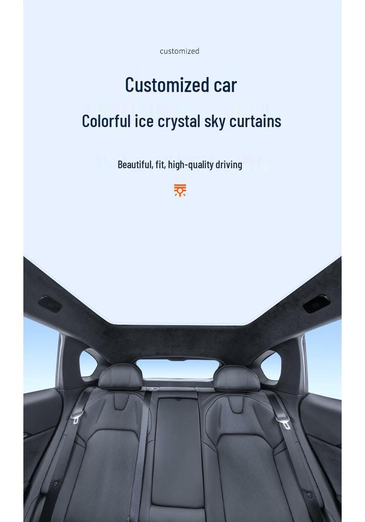 Jiyue 01 Color-Changing Ice Crystal Sunroof Shade - Car Roof Sun Protection