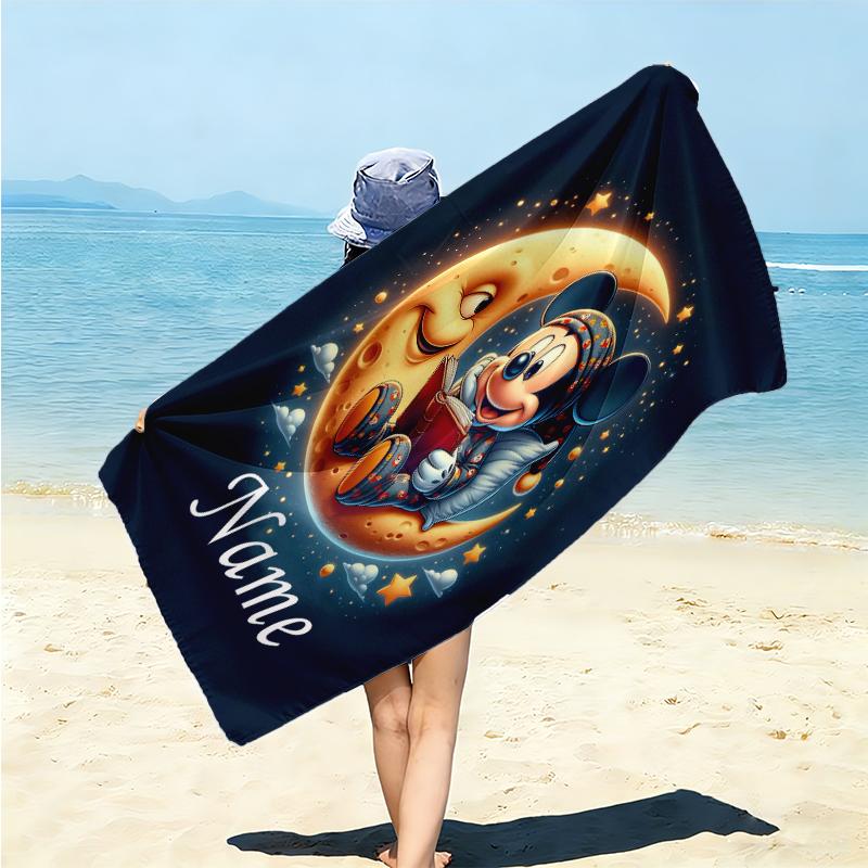 Personalized Frozen Magic Adventure Beach Towel Microfiber Beach Towel Thin Absorbent for Beach Swimming Yoga Bath Sports. 0910197