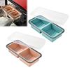 Silicone Compartment Food Storage Container with Lid Bento Box Freezer Microwave Safe Leakproof Meal Prep for Home Outdoor