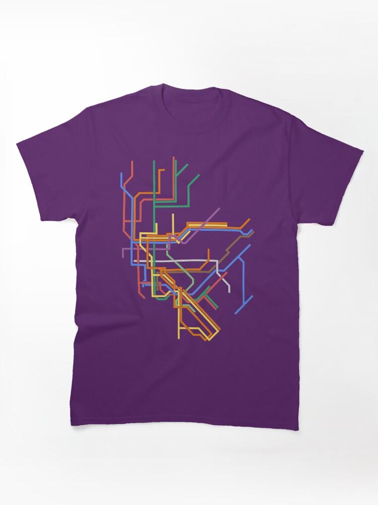 Metro Minimalist New York City Transit Line Map Classic T-Shirt