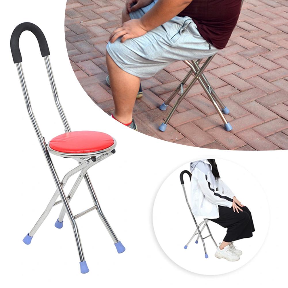 Elderly Cane Stool, Foldable Cane Stool, Stainless Steel Cane Stool, Elderly Walking Stick