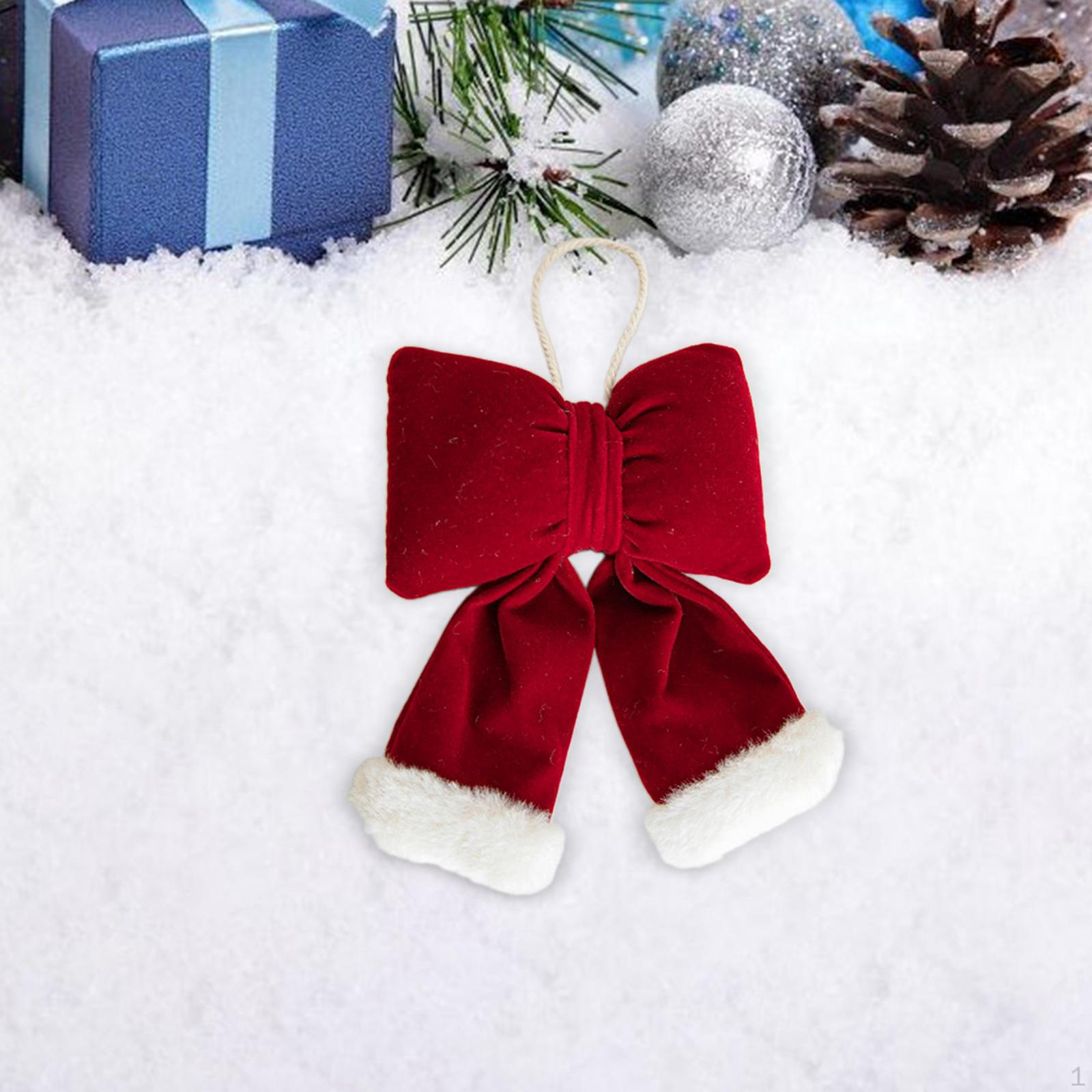 Рождественская подвесная коллекция украшений в виде банта для домашнего декора, украшение для фермерского дома S