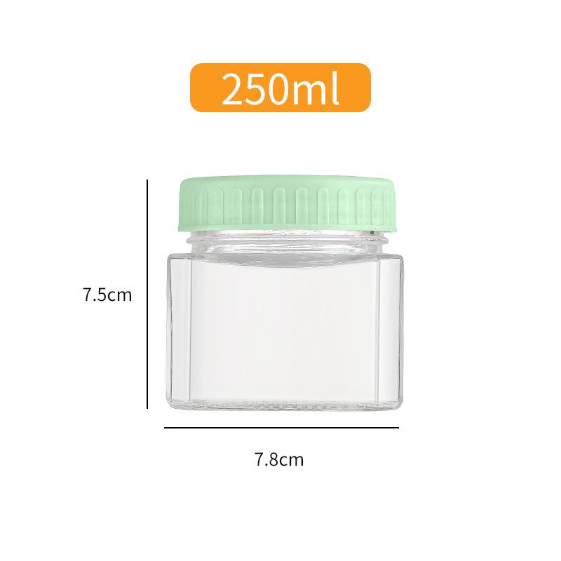 Macaron Series Transparent Sealed Glass Storage Jar for Dried Fruit, Tea, and Candy - Moisture-Proof Kitchen Container