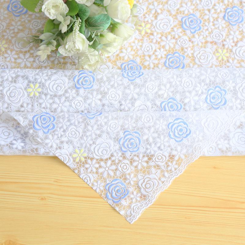 European Plain Lace Waterproof PVC Tablecloth - Anti-Scalding, No-Wash, Rectangular Dining & Coffee Table Mat