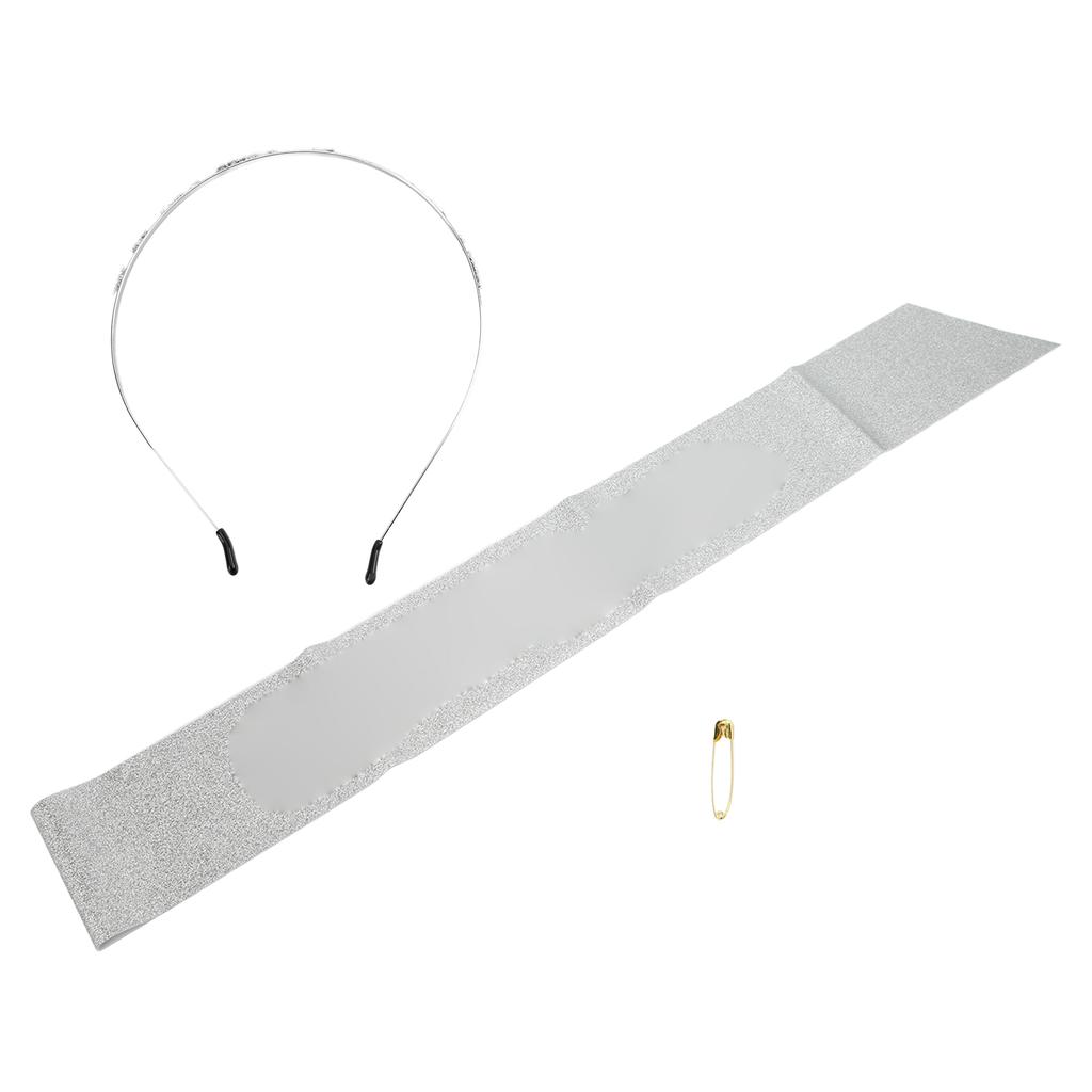 Birthday Crown Sash Light Weight Keep Elegant Sweet Shiny Silver Party Decorations Supplies