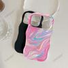 Etsy Explosive Apple 17 Mobile Phone Case Abstract Texture Film Two-in-one Protective Case 14pro Oil Painting Wind Hard Case